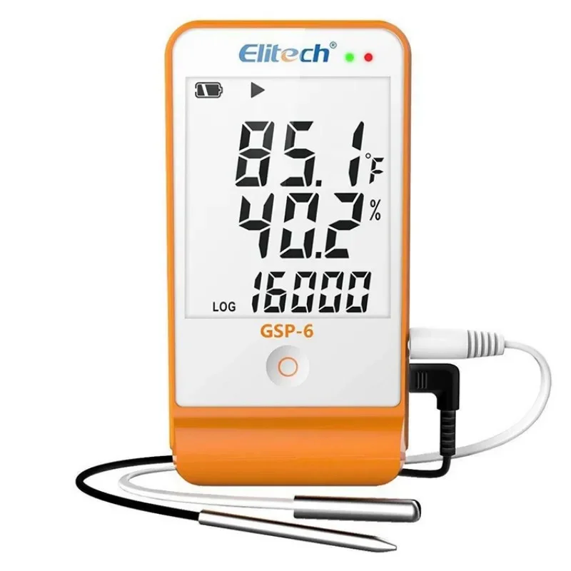 Elitech GSP-6 LCD Data Logger Multi Use Paperless Temperature And Humidity Data Recorder