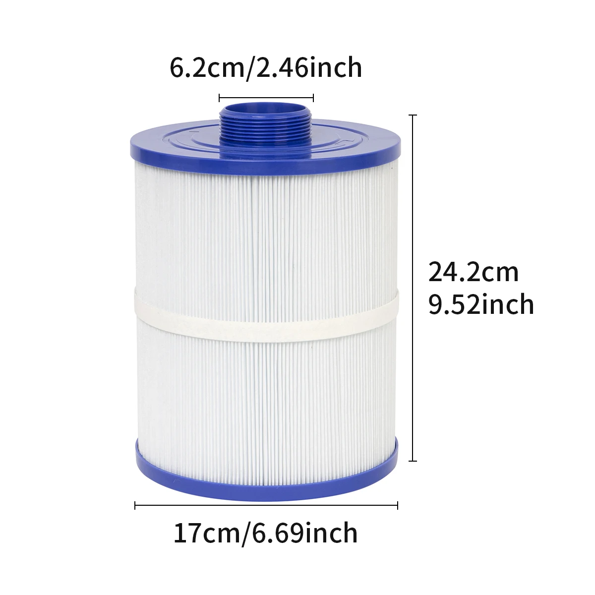PAS50SV-F2M Spa Filter Cartridge For Pleatco Unicel 6CH-502, PAS50SV-F2M, Filbur FC-0311, Excel Filters XLS-604, Baleen AK-90161