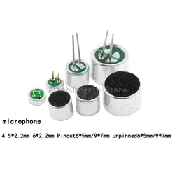 10PCS Microphone 9*7mm 6*5mm 4.5*2.2mm 52DB Condenser Electret Microphone Pickup microphone with pins -56DB