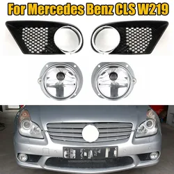 Car Front Bumper Fog Lamp Fog Light Cover Frame Front Bumper Grille Grilles For Mercedes Benz CLS W219 2198850553 2198850653