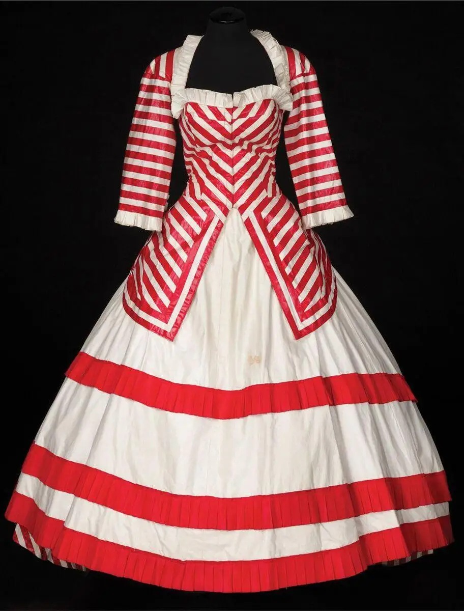 فيلم الأحمر الأربطة روزماري كالافيراس كيت تأثيري حلي فستان مخطط أحمر المرأة الفيكتوري صخب فستان بتصميم حالم مخصص