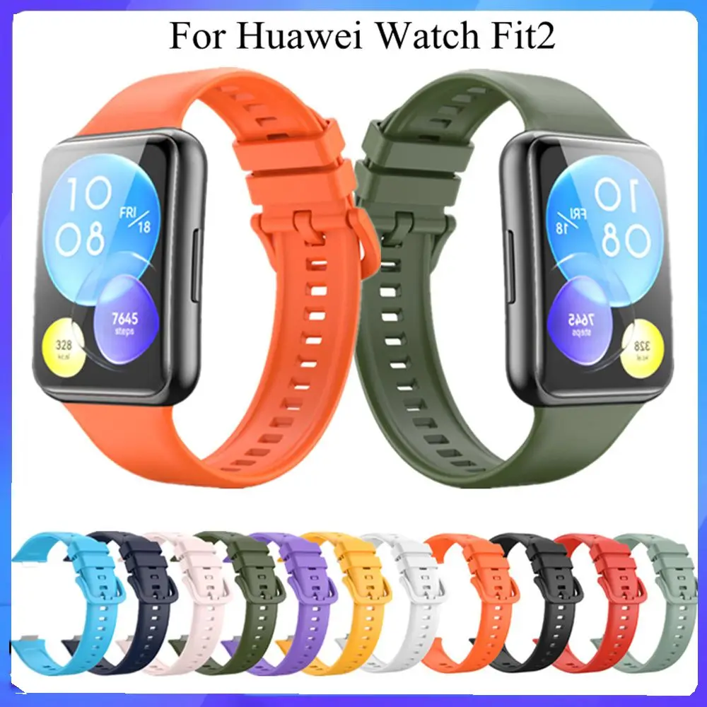 Multiple Colors Watch Straps For Huawei Fit 2 Replacement Watch Bands Quick Release Silicone Sport Bracelet For Huawei Fit 2