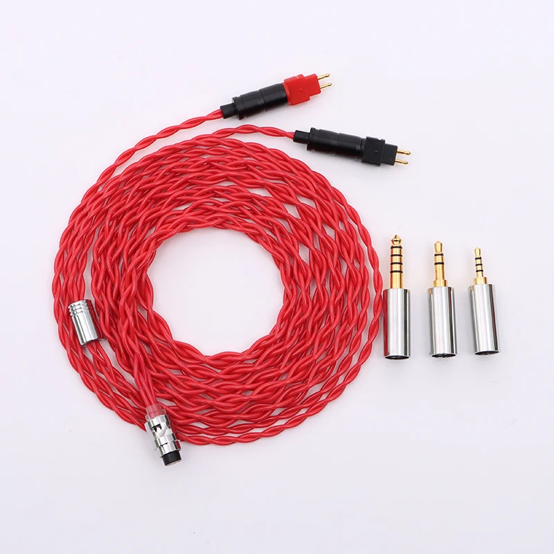 ivipQ-213 7N OCC Spina modulare (2,5 mm + 3,5 mm + 4,4 mm) Cavo di ricambio per cuffie per HD650 HD800 HIFIMAN ANANDA T3-03 D9200