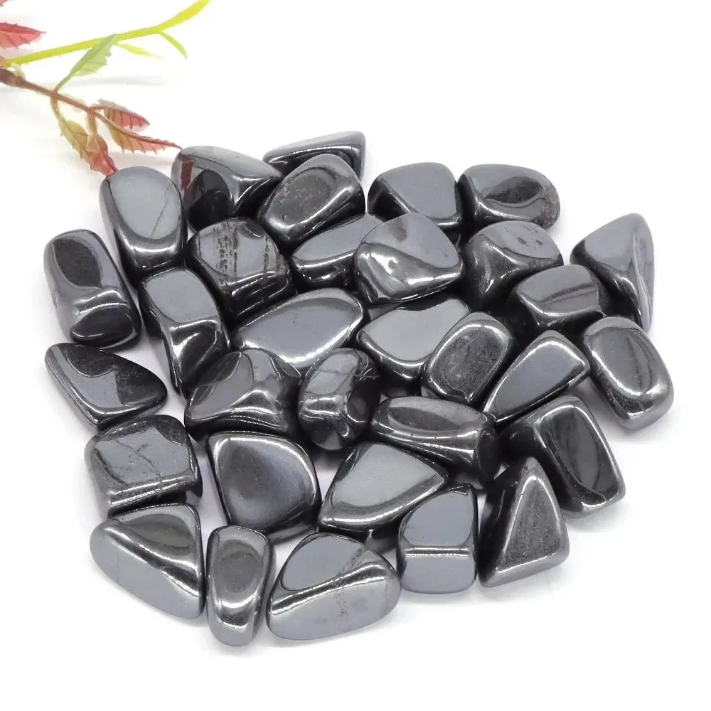 Polished Natural Hematite Stones Irregular Gravel for Reiki Energy Healing, Aquarium Terrarium & Home Decor, Bulk