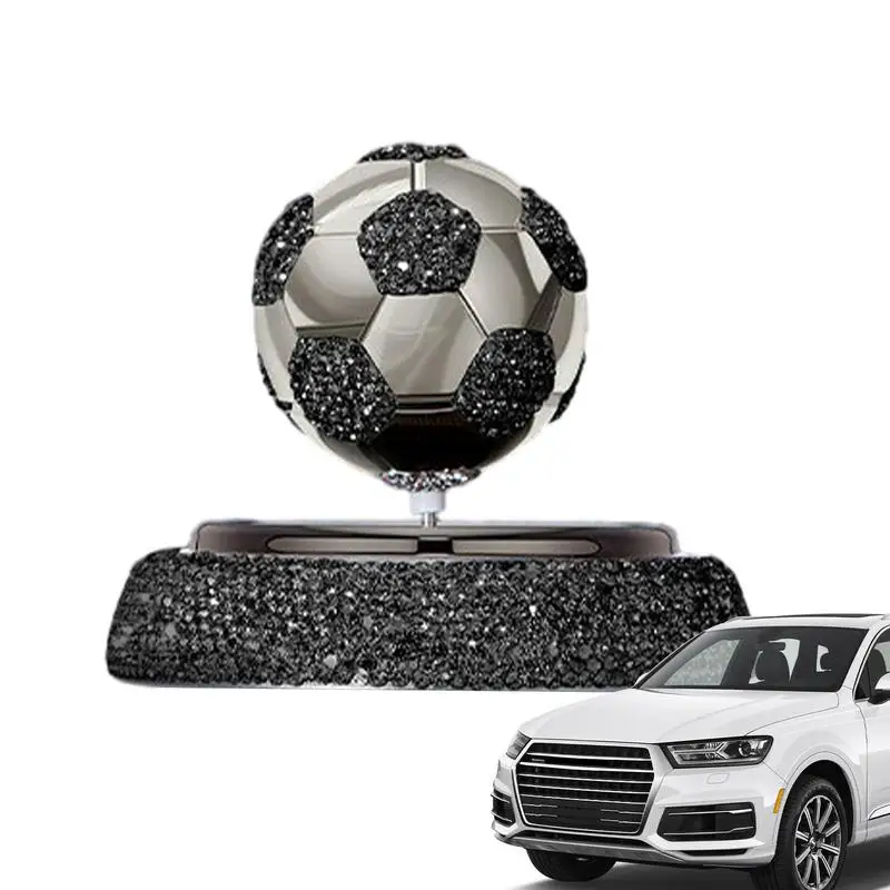 Air Fresheners For Car Rotating Solar Energy Car Diffusers Rhinestone Football Car Fragrance Aromatherapy Diffusion Accessories