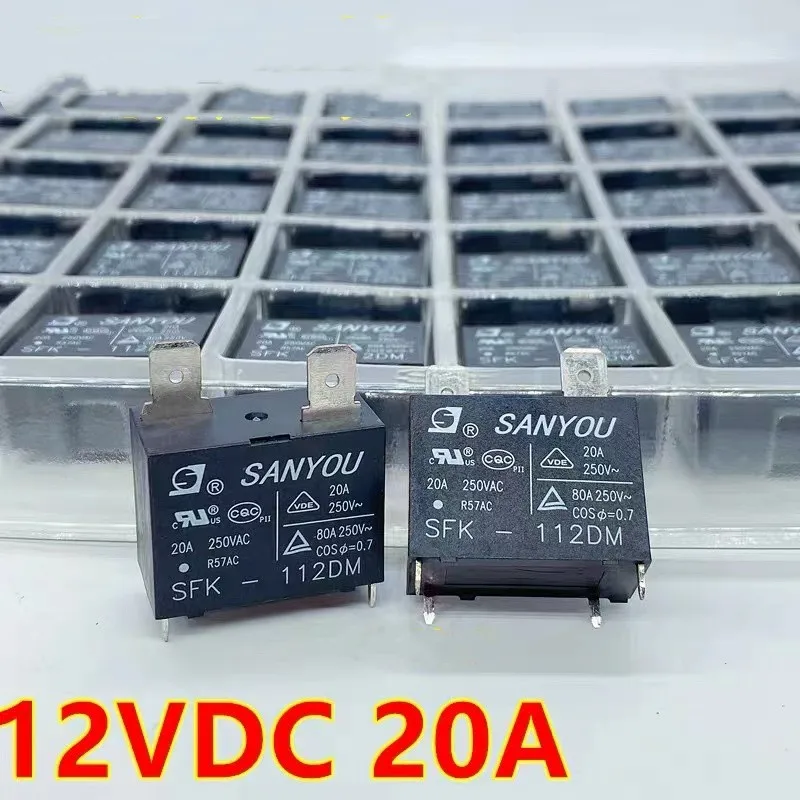 Free Shipping 5Pcs-50Pcs Original New SANYOU Relay SFK-112DM Air Conditioner Relay Power Relay SFK 112DM 12VDC 20A 250VAC 4pins