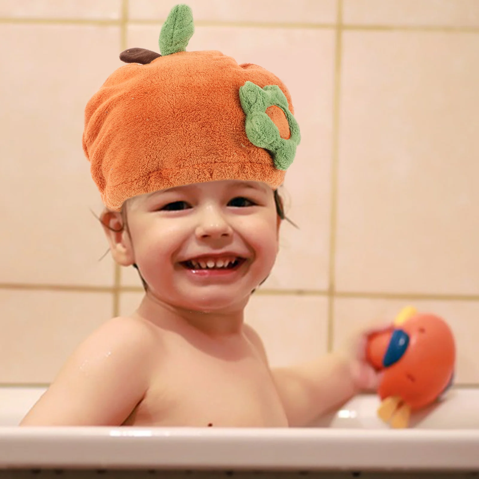 قبعة تجفيف شعر الطفل من الصوف المرجاني بتصميم كرتوني، منشفة سريعة الجفاف للأطفال، قبعة استحمام سميكة ودافئة، شعر ناعم وخفيف الوزن