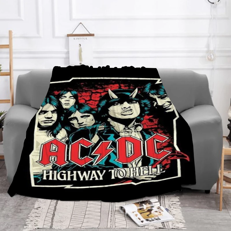 

Fluffy Soft Blankets for Bed AC/DC Band Machine Washable Flannel Blanket Sofa Winter Furry Throw & Throws Baby Fleece Beds Nap