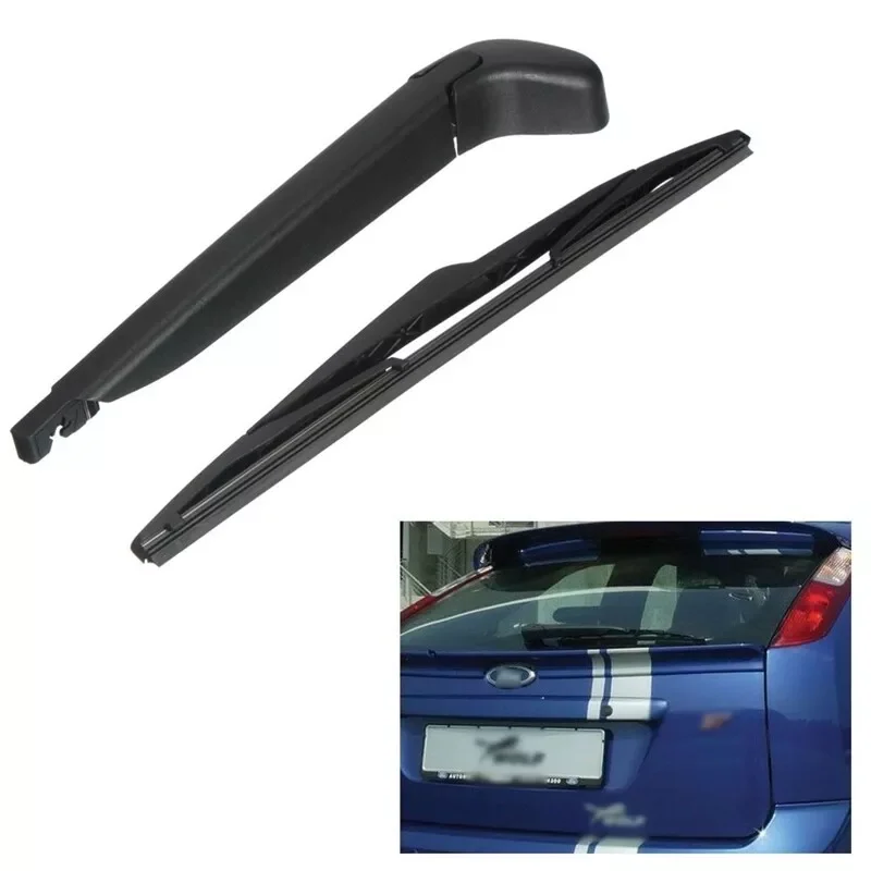 1SET Rear Wiper Blade & Arm Set Kit For Ford Focus  MK2 Hatchback 2004 - 2011 Windshield Windscreen Window Brush 14\