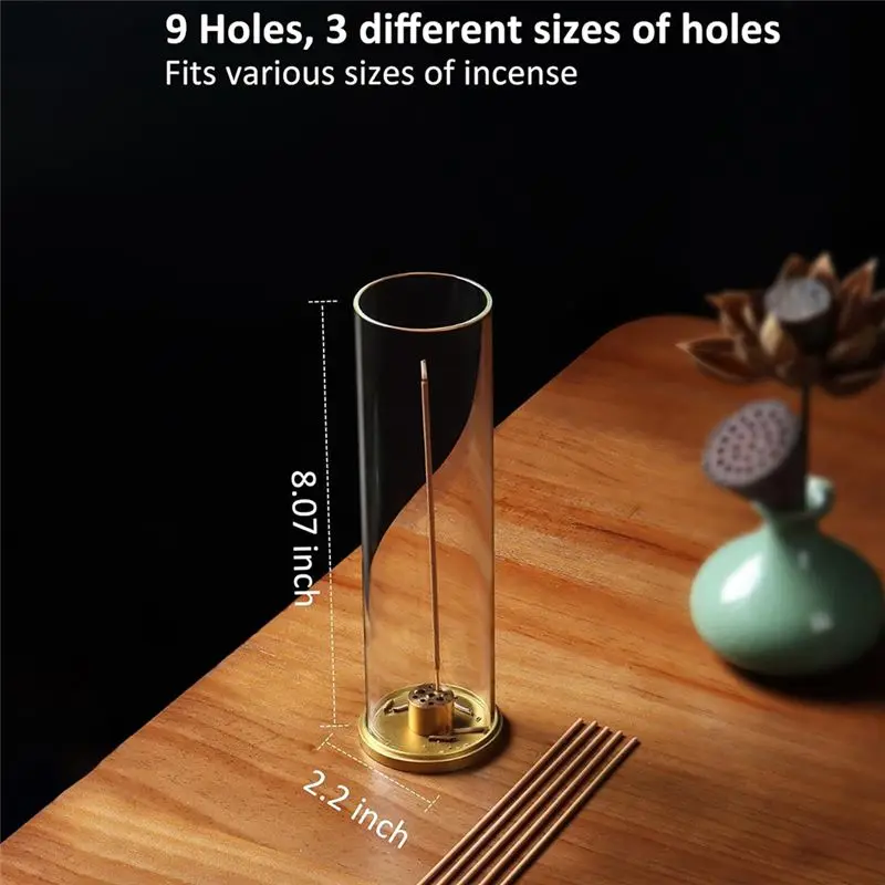 AT84-Incense Holder, Insence-Stick Holder [Anti-Ash Flying], Modern Incense Burner For Sticks With Removable Ash Catcher