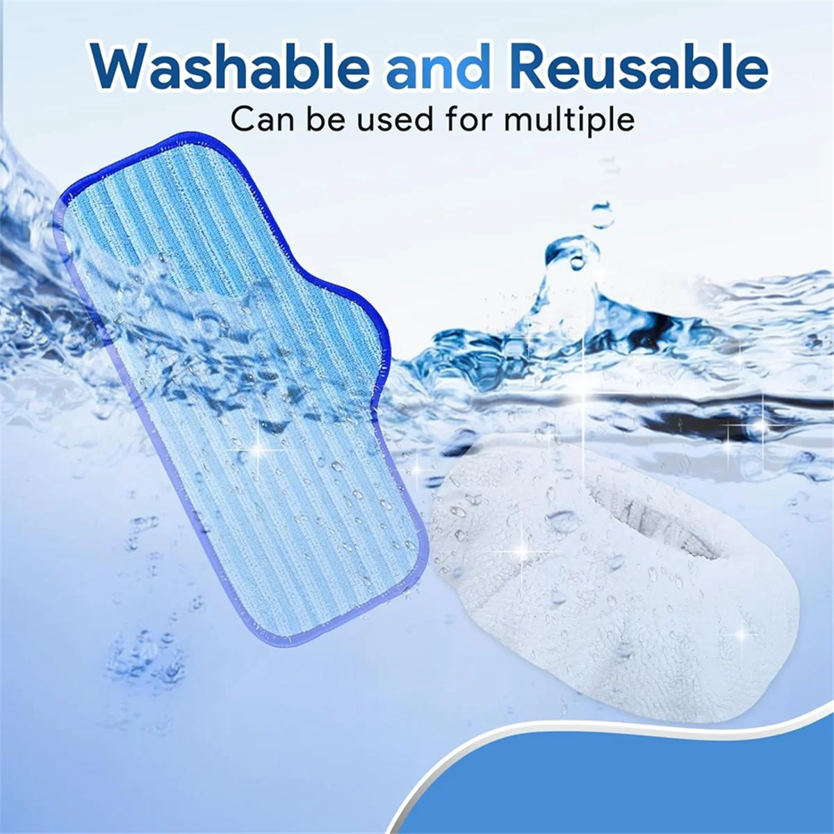 وسادات جديدة من الألياف الدقيقة قابلة لإعادة الاستخدام لمنظف البخار Dupray الأنيق، وسادات تنظيف ممسحة بديلة، وقماش قابلة لإعادة الاستخدام وأغطية صغيرة