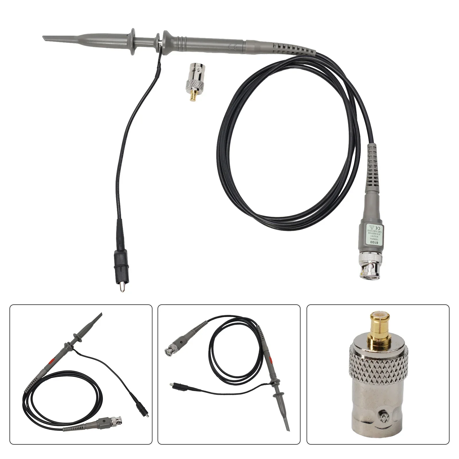 1pc 100MHz Oscilloscope Probe  P6100 Oscilloscope Clip-on Probe Adapter To DSO-TC2 TC3 For Digital Oscilloscopes Assisting