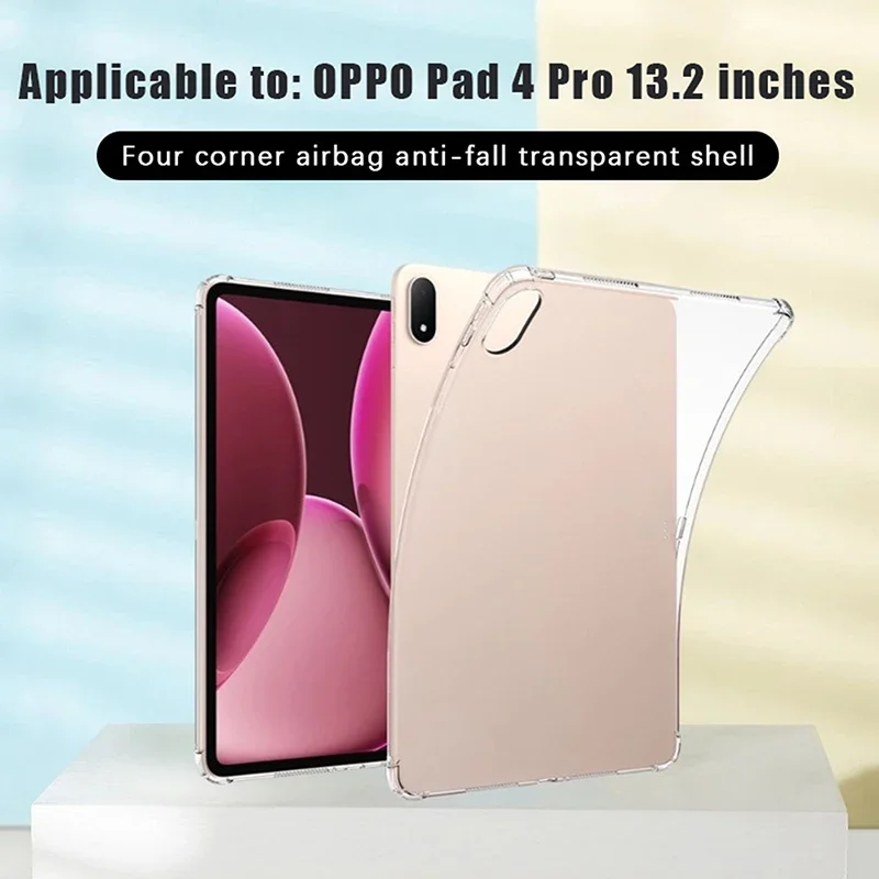 

For OPPO Pad 4 Pro 13.2" 2025 Tablet Case Transparent Air-bags Soft Silicone Protection Shell For Oppo Pad SE 11" 2025/Pad 3 Pro