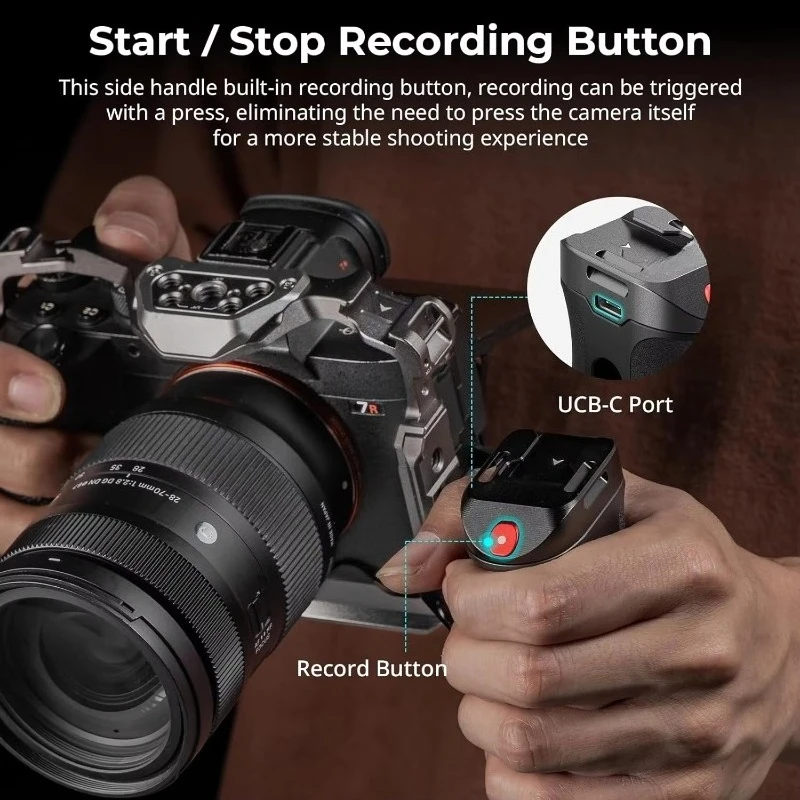 Universal Thread Mount Side Handgrip Adjustable Cage Expansion Handle Multi‑Brand Mirrorless Accessory