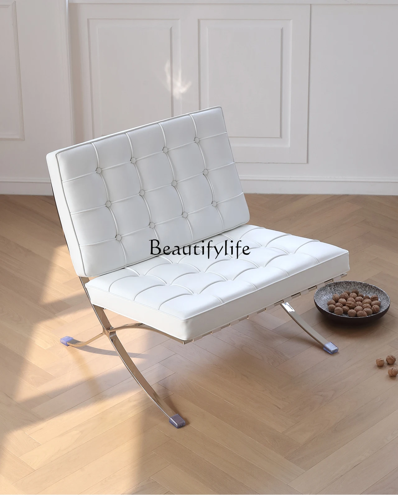 

Quality Luxury Italian Single-Seat Sofa Chair Designer Home Living Room Leisure Technology Leather Recliner