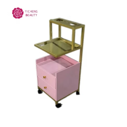 Yicheng Beauty Factory New Offer Wooden Trolley Cheap Salon Trolley Hairdressingbeauty Salon Rolling Carts High Quality