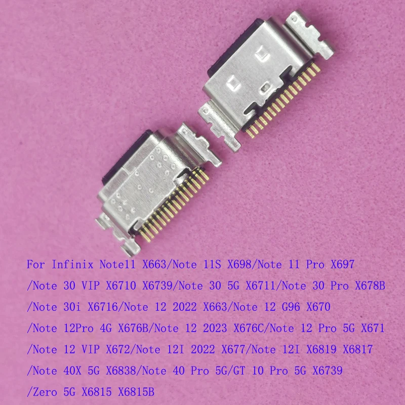 10-200Pcs Usb Plug Charging Connector Charger Dock For Infinix Note 11 11S 12 30 VIP 30i 12I 40X GT 10 Pro Zero GT10 G96 X6739
