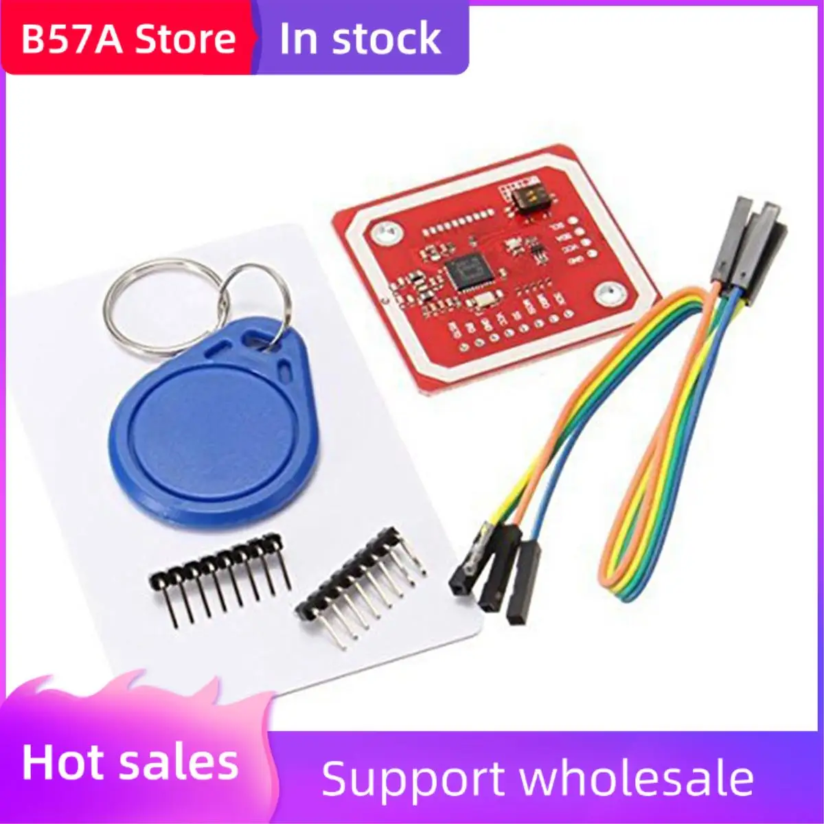 

B57A PN532 NFC NXP RFID-модуль V3 Комплект модуля считывания ближнего поля I2C SPI HSU с S50 Белая карта-ключ-карта