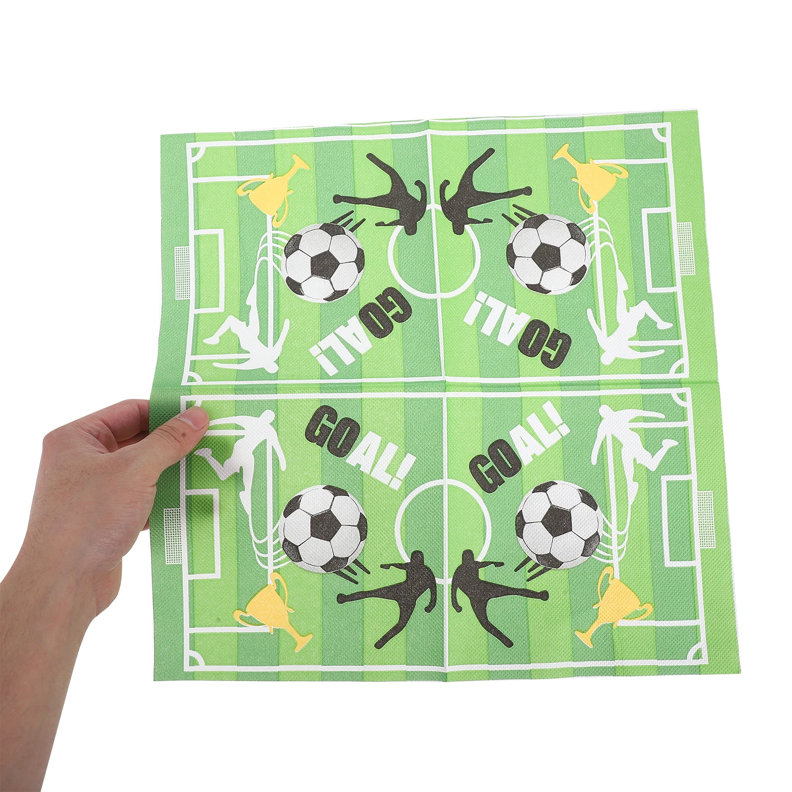 

20pcs Napkins Disposable Soccer Party Favors Soccer Party Supplies Thick Paper Football Accessories Ideal Celebrations