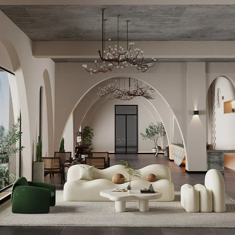 Sofás nórdicos de nube para sala de estar, sofá perezoso, suelo reclinable, sofás de diseño, Sillon Cama de jardín relajante moderno, muebles de moda