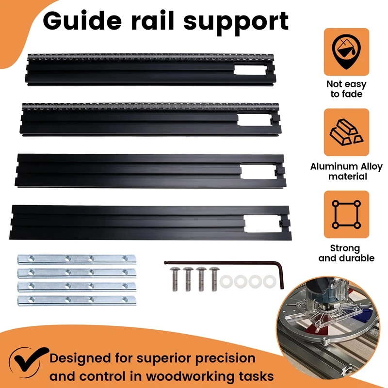 Trimming Machine Milling Groove Engraving Guide Rail Adjustable Backing Auxiliary Guide Rail Bracket Woodworking Tools
