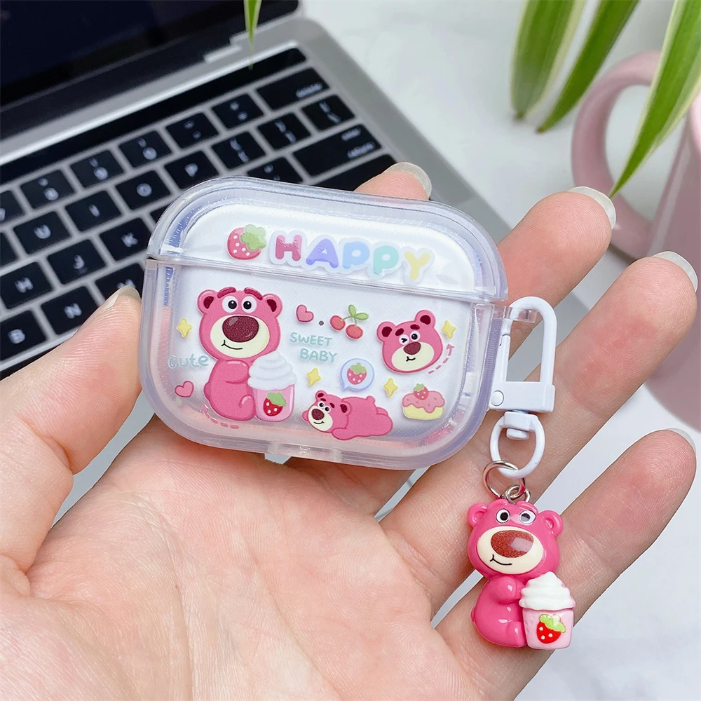 Shockproof  Case for Apple Airpods Pro2 silicone Protective Bluetooth Earphone Cover for Airpods 1 2 3 pro with Keychain Lotso