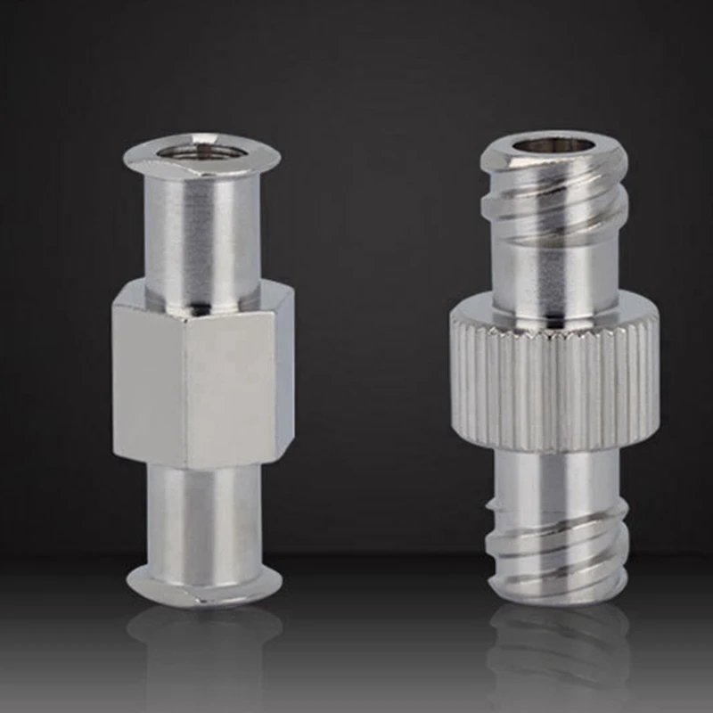 ABHU 10 قطعة مقرنة Luer حقنة موصل المعادن مزدوجة المفاصل Luer قفل محول مقرنة لقطع تعمل بالهواء المضغوط