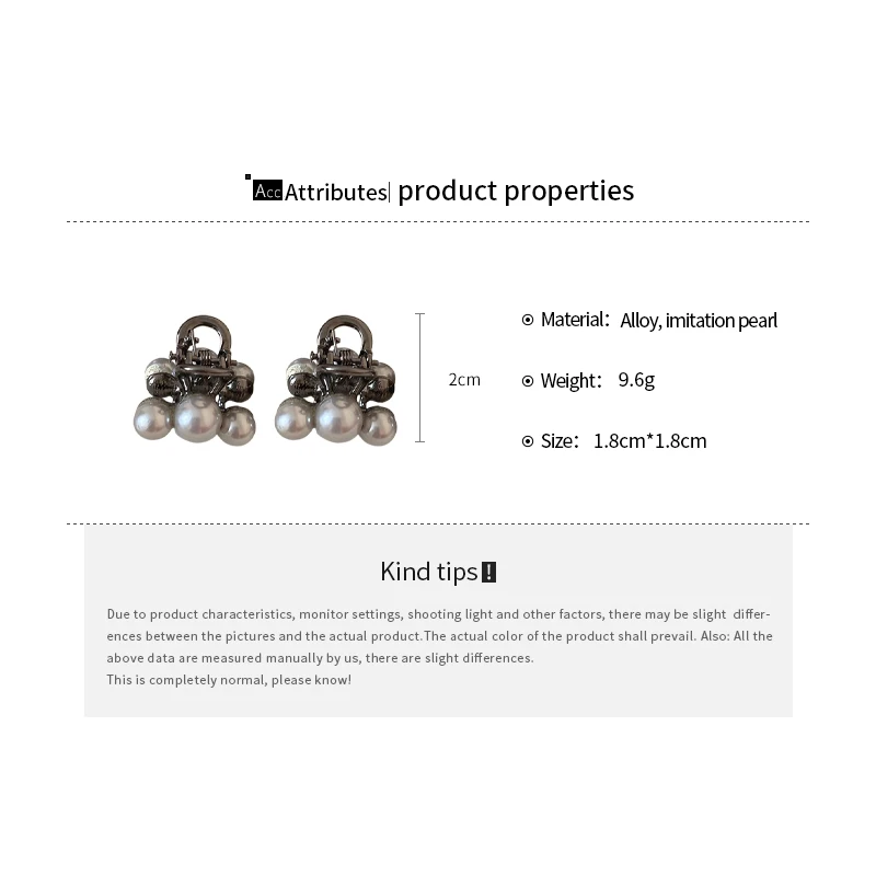 Französisch Licht Luxus Neue Mini Imitation Perle Haar Krallen Für Frauen Temperament Vielseitige Fringe Clips Mode Premium Zubehör