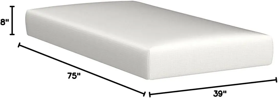 8 Inch Twin Size Mattress, Bamboo Charcoal Memory Foam Mattress, Bed in a Box