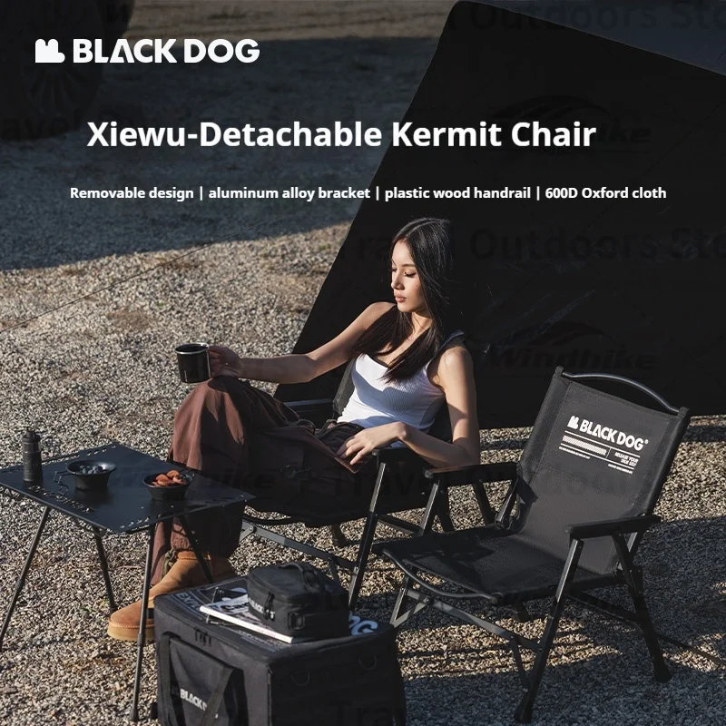 Naturehike BLACKDOG Outdoor Kermit Chair Camping Folding Chair Beach Fishing Stool Picnic Lunch Break Portable Leisure Chair