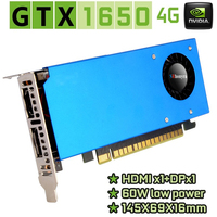 SRhonyra Geforce GTX 1650 4GB Low Profile Graphics Card GDDR5 PCIe 3.0 X16 128 Bits SFF GPU HDMI +DP Port