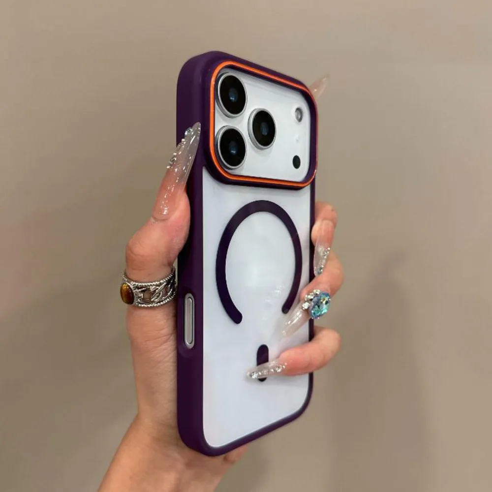 เคสโทรศัพท์ใส Magsafe สำหรับ iPhone 17 Air 16 15 14 13 12 11 Pro Max กันกระแทก รองรับการชาร์จไร้สายแบบแม่เหล็ก