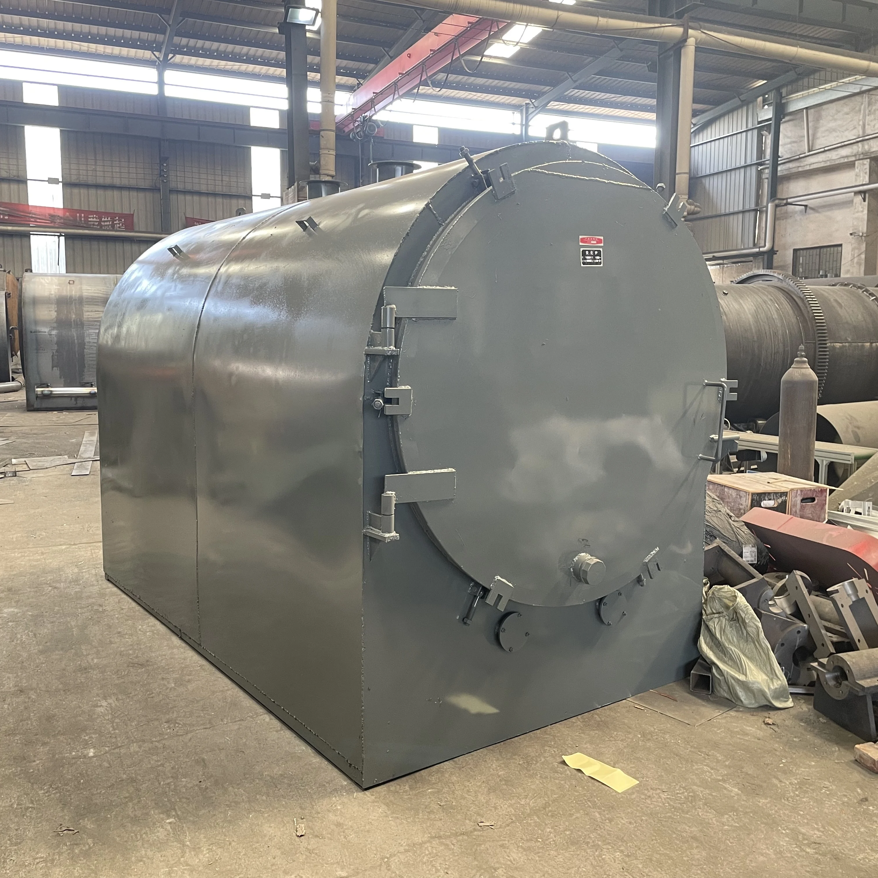 Picture 7: Smokeless Carbonization Furnace Charcoal Making Machine for Palm Shell Wood Waste Logs with High Output Environmental Protection