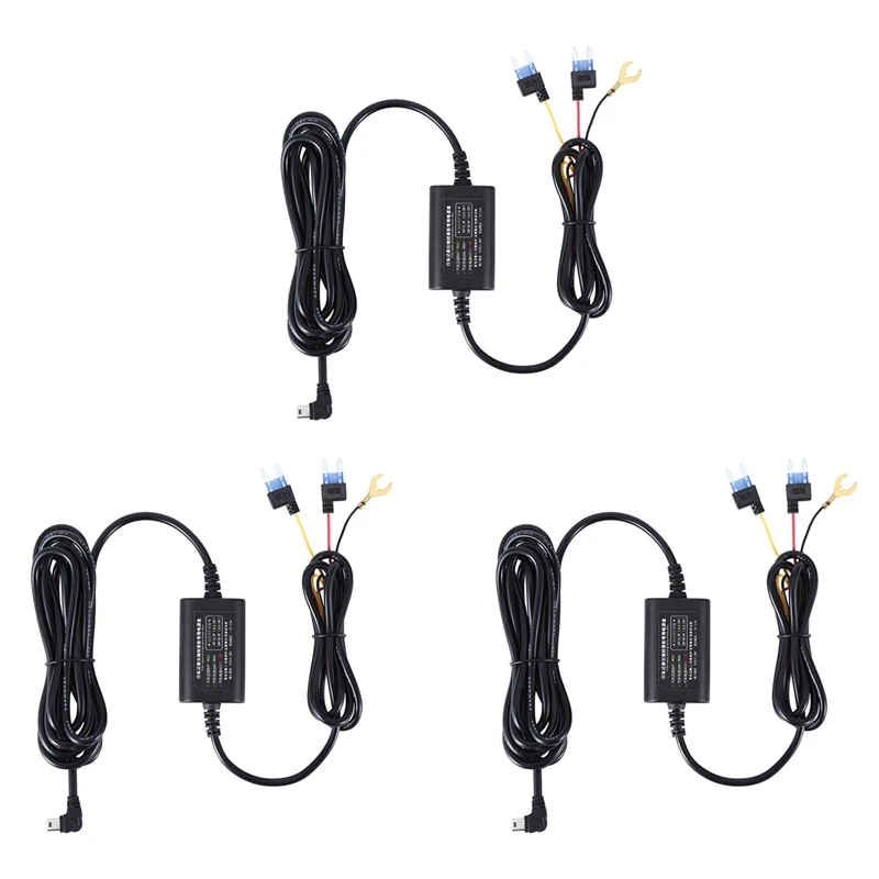 3X Parking Surveillance Cable For 70Mai 4K A800S A500S D06 D07 D08 M300 Hardwire Kit UP02 For DVR 24H Parking Monitor