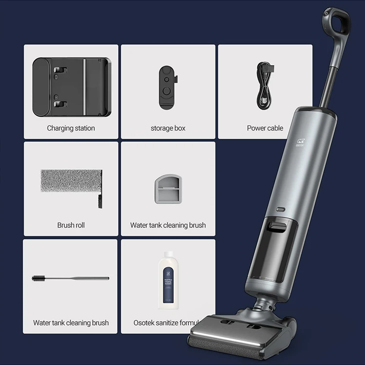 Floor Mopping Machine Electric Floor Sweeper and Mop With Suction Function Electric Smart Mops Cleaner With Self Cleaning