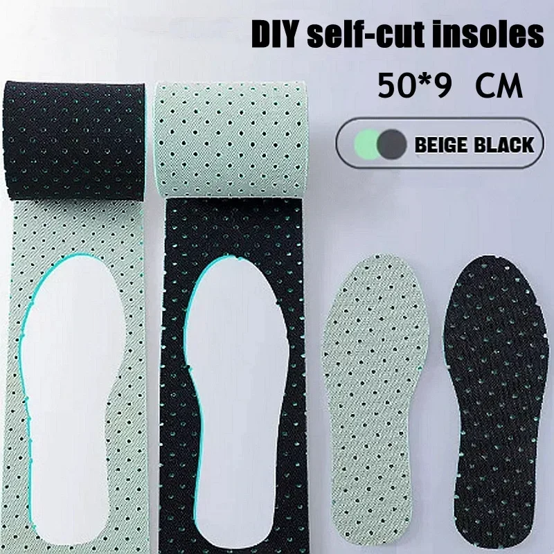 1Roll DIY Self-Cut  Fasciitis Memory Foam Shoes Insole Breathable Comfort Non Slip Shoe Pads Kids Adults Soft Plantar Insoles