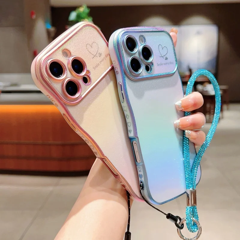 

Electroplated heart pattern protective case, suitable for iPhone 11, 12, 13 Pro Max, 14, 15, 16 Pro Max Plus, 16E phones, electr