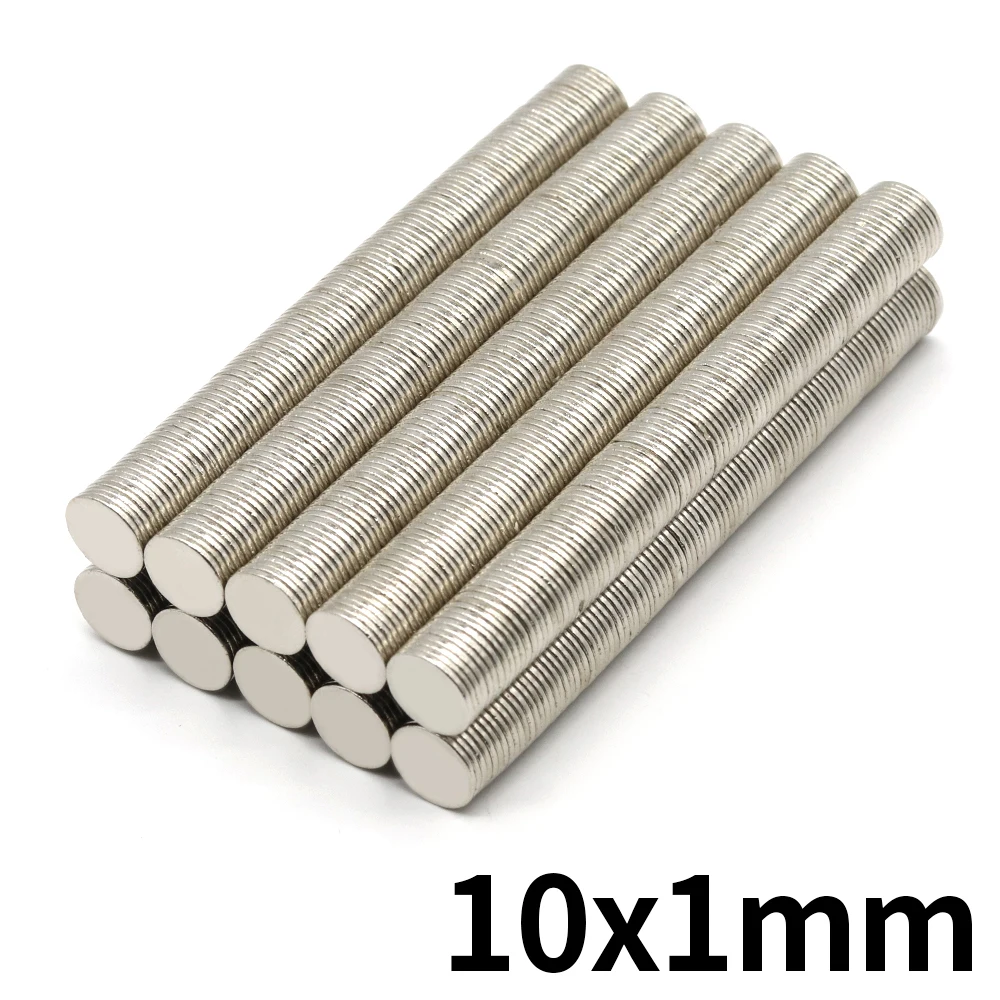 10x1mm Round Super Strong Neodymium Magnet N35 Powerful Magnetic NdfeB Permanent Refrigerator Magnet imanes DIY
