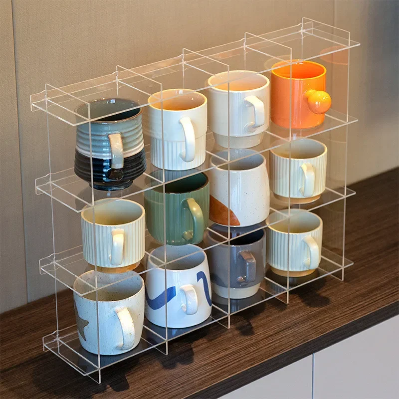 Acrylic cup holder Household mug Ceramic cup display stand Pantry cup holder