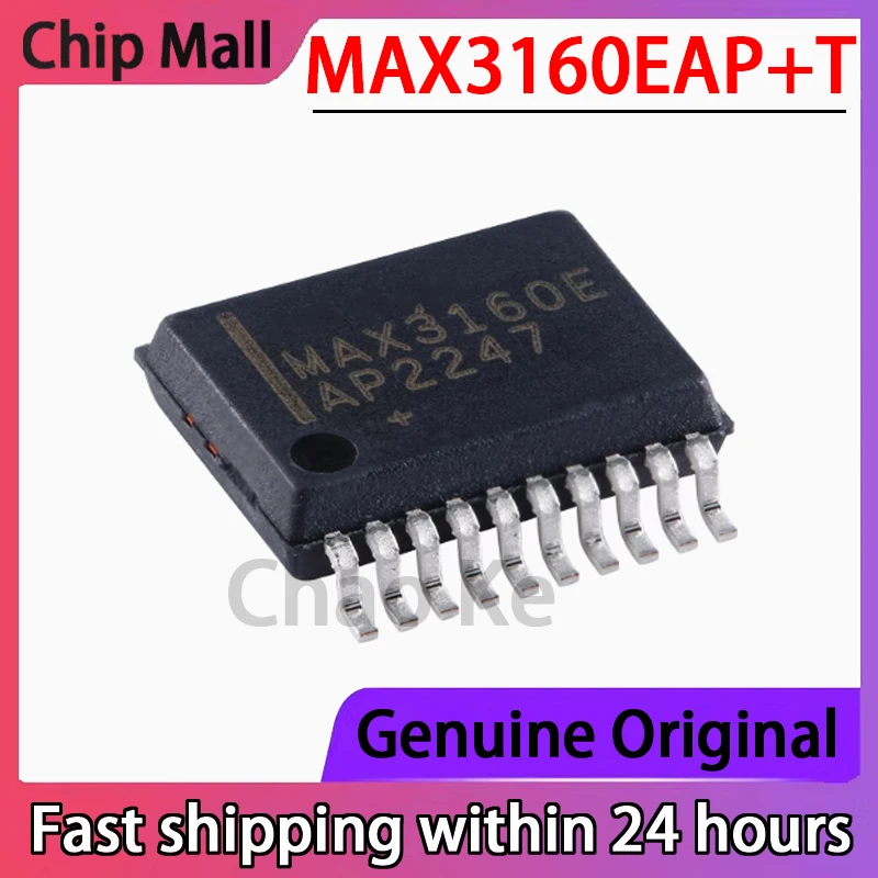 

1PCS Original Genuine MAX3160EAP+T SMT SSOP-20 RS-485/RS-422 Transceiver Chip