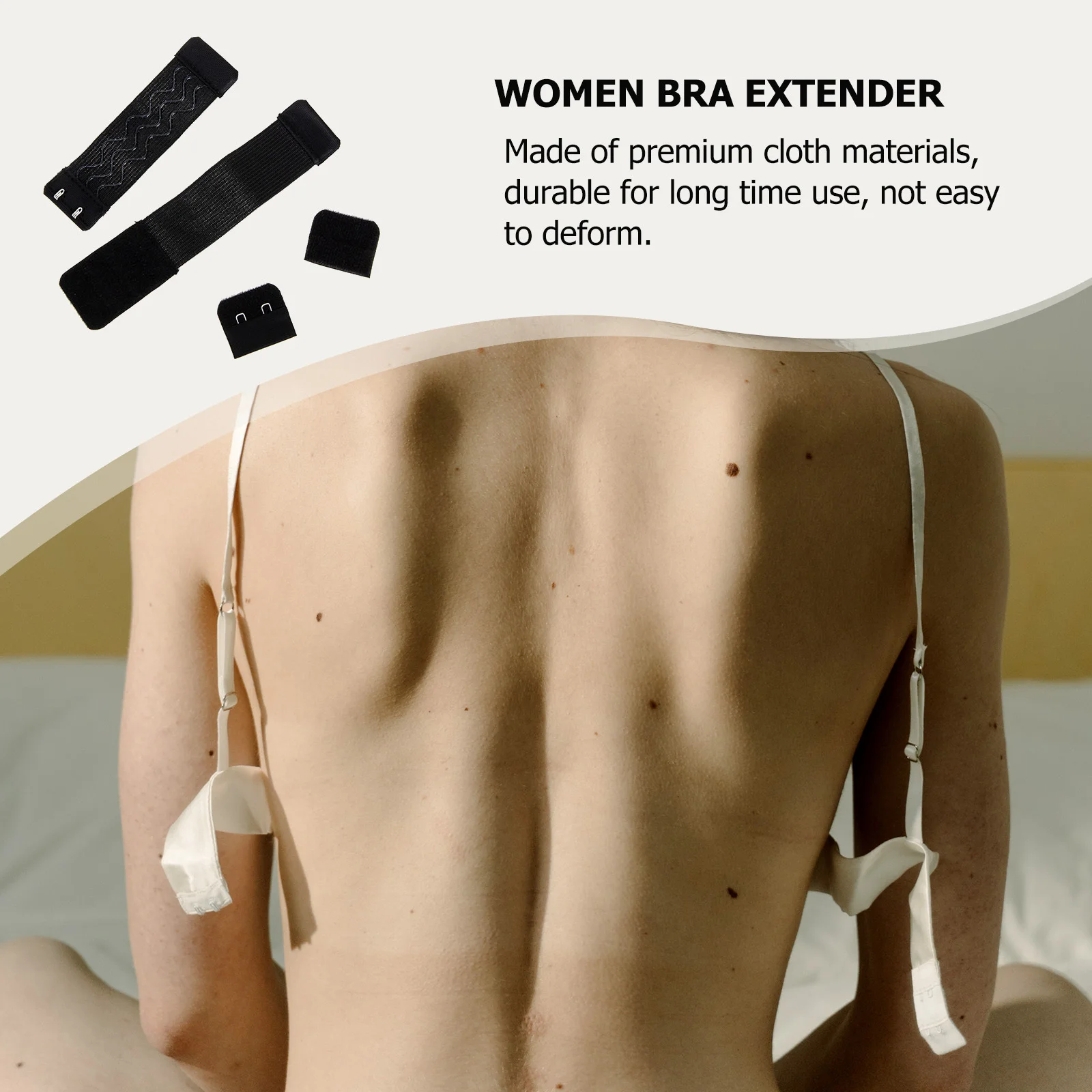 Banda extensora ajustable para mujer, hebilla elástica para sujetador, correa de extensión, sujetador, cierre de tela de malla, 4 Uds.