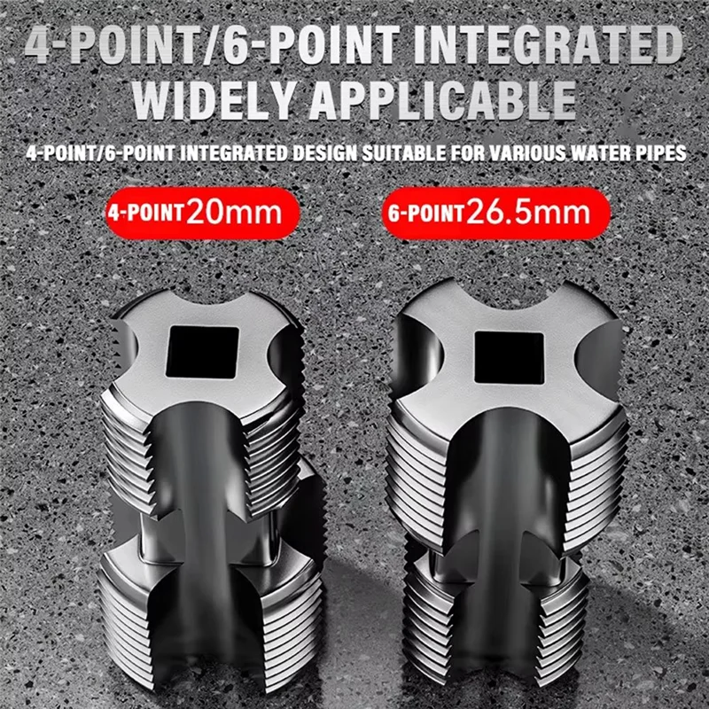 【Rushed】6 Points PPR Thread Hole Opener Water Pipe Inner Hole Thread Opener PPR Hexagonal Handle For Electric Drill