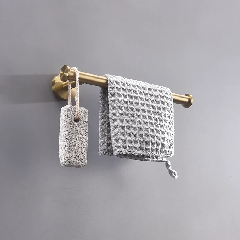 Brushed Gold 304Stainless Steel With Hook Towel Bar Robe Coat Hook Toilet Tissue Paper Holder Soap Dish Bathroom Accessories