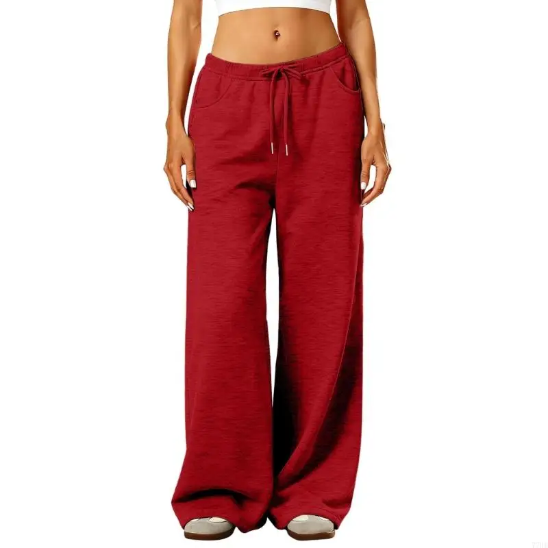 

77HE, широкие спортивные штаны, женские мешковатые спортивные штаны с низкой посадкой и карманами, зимние прямые спортивные с