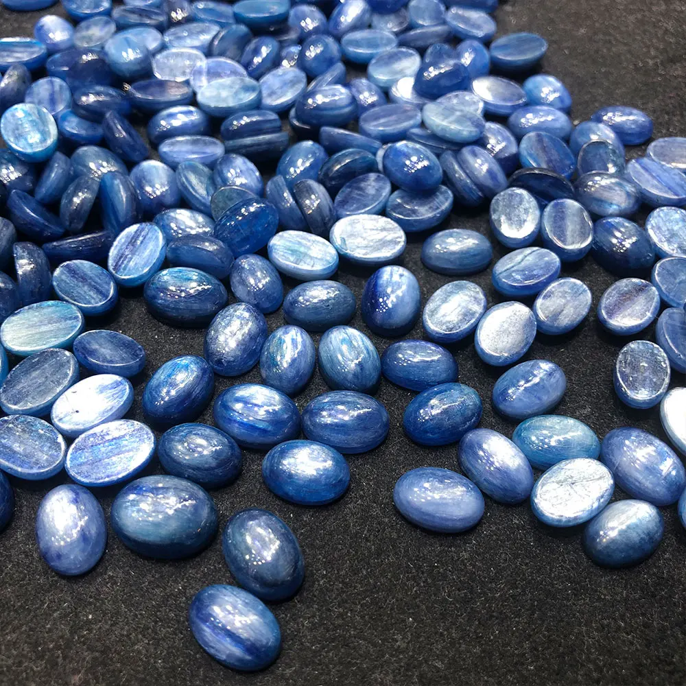 2pc/Lot Natural Stones Blue Kyanite Oval Cabochon Crystals Healing Gemstones Crystal Stone Reiki Home Decoration Spiritual Gift