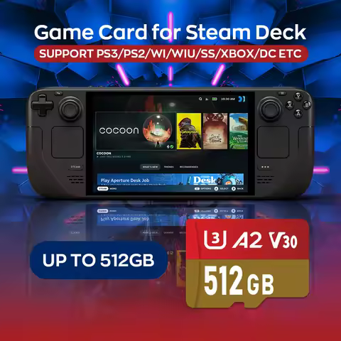 Retro Game Card for Steam Deck with Batocera 40 Plug &amp; Play with 15000+ Games for PS3/PS2/PS1/PSP/WII/WIIU/XBOX/SS/DC Emulators