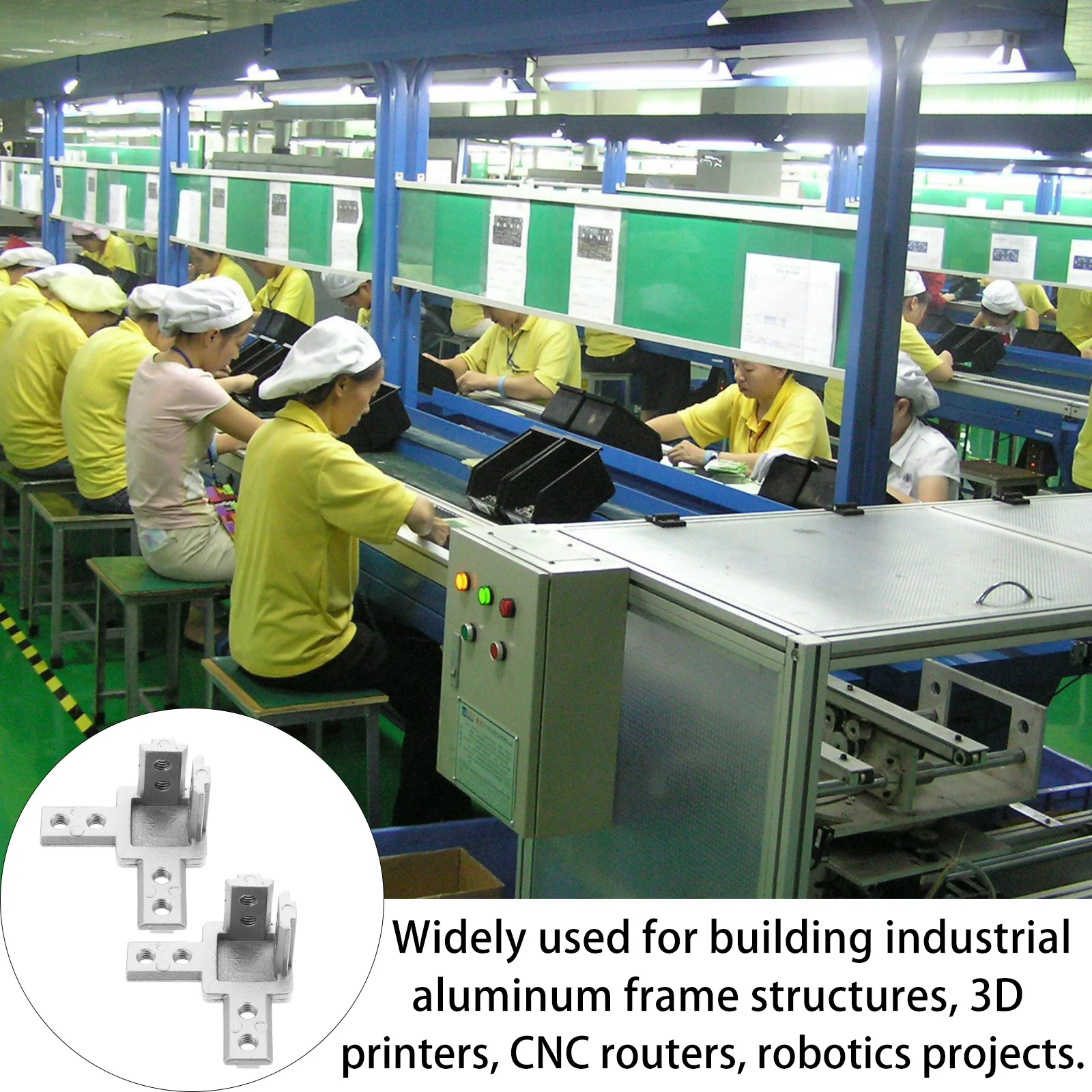 

4Sets 3-Way End Corner Bracket Connector for T Slot Aluminum Extrusion Premium Zinc Alloy Durable Rust Resistant for Industrial