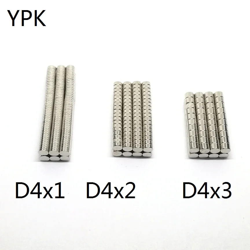 10 50PCS/LOT Disc NdFeB Magnet 4*1 4*2 4*3 N35 Strong Neodymium Permanent Magnets 4x1 4x2 4x3