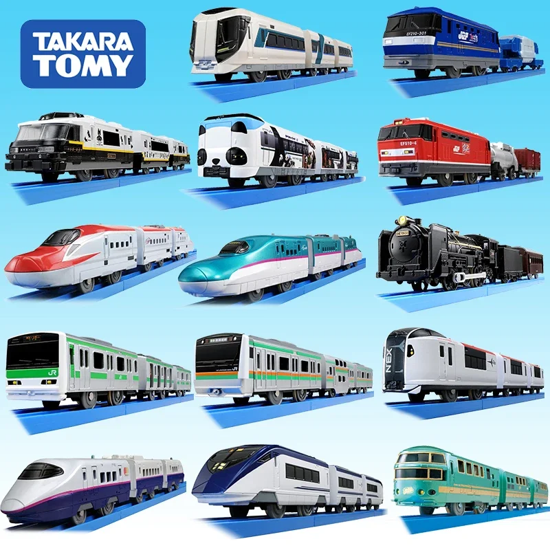 TAKARA TOMY S series Shinkansen electric train high speed rail transport truck alloy compression shaft miniature model, boy toys