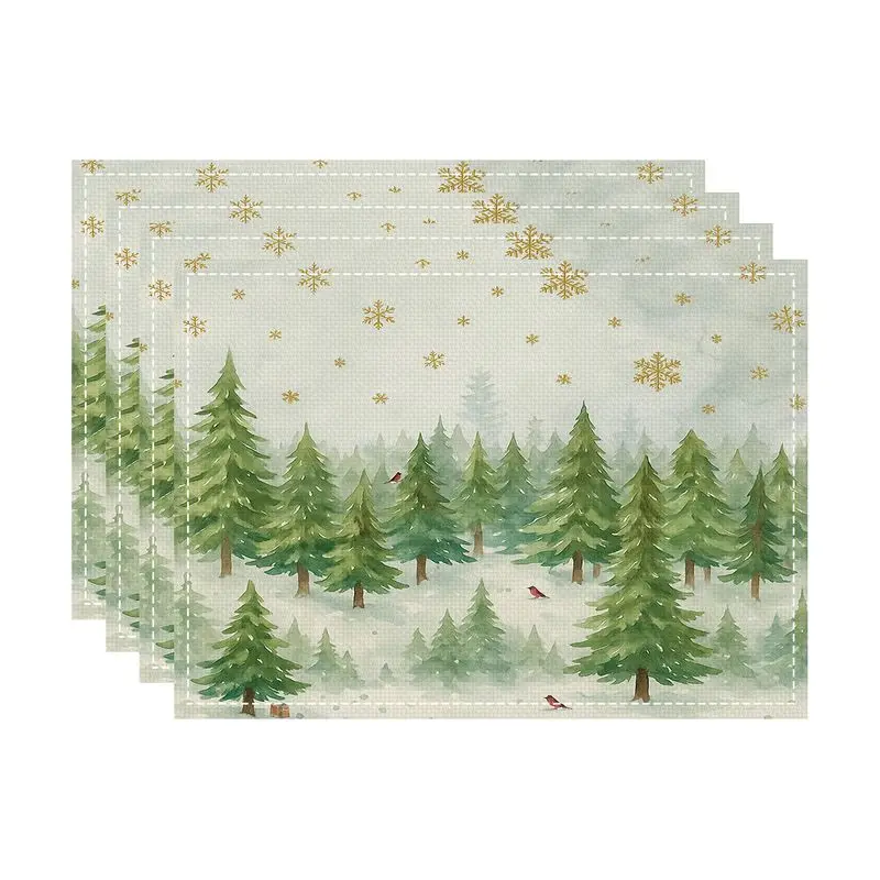 VIKAMA Christmas Dwarf Old Man Meal Mat Waterproof and Insulated Table Mat Holiday Party Home Restaurant Table Decoration Mat